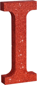 TONIFUL 8 Inch Red Glitter Letter I Table Centerpiece A-Z Red Birthday Party by TONIFUL