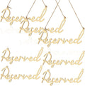 12 Pcs Reserved Seating Signs for Wedding Chairs Hanging Wooden Rustic Reserved by Yalikop