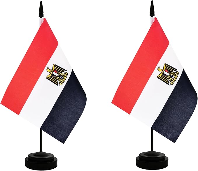 2 Pack Egypt Desk Flag, Egyptian Table Office Flag by Unknown