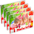 4 Pack 5×7 In Acrylic Fridge Magnetic Frame, Acrylic Photo Picture Frames by SUNEZLGO