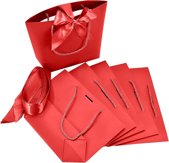 HUAPRINT Gift Bags with Handles, 7.48×3.54×7.9 inches, Party Favor Bags with - Image 5