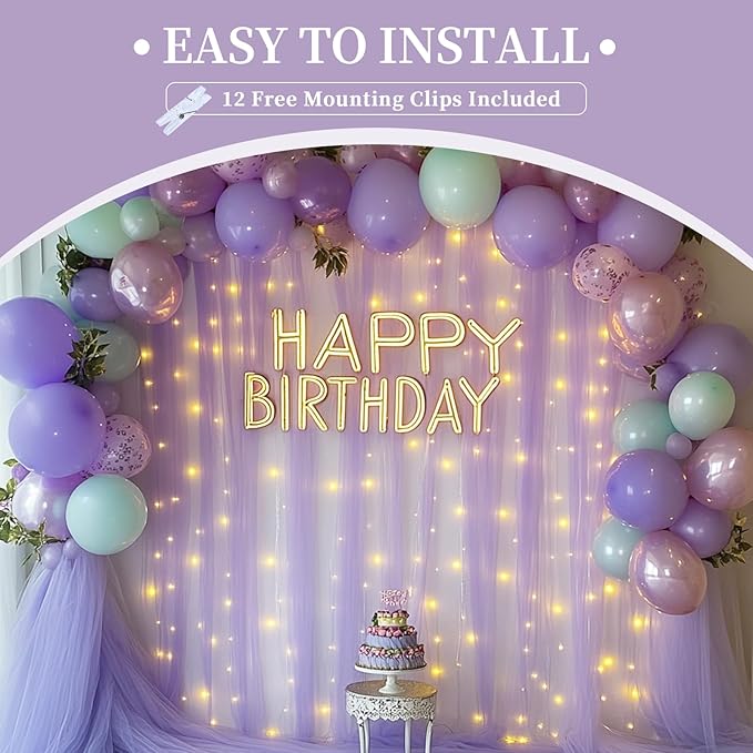 10x10ft Lavender Tulle Backdrop Curtain - Image 7