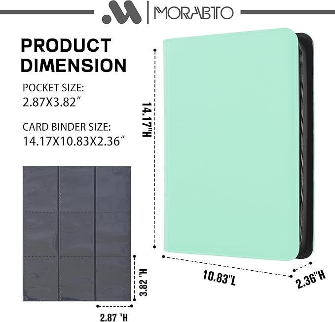 Card Binder 9 Pockets, Trading Card Binder Holds up to 864 Cards - Image 2