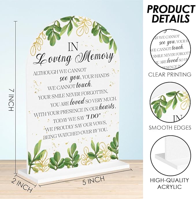 In Loving Memory Wedding Sign, In Memory Wedding Sign - Image 2