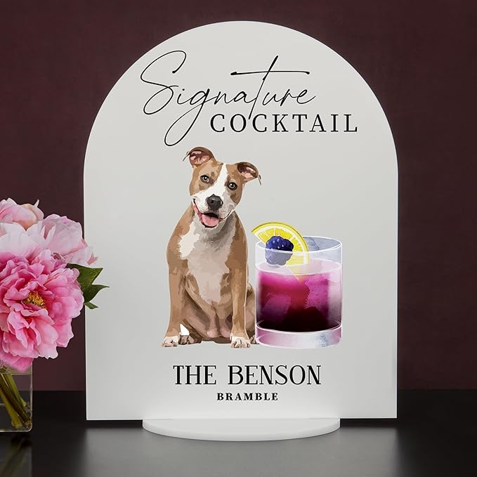 Pet Signature Drink Wedding Signs by Elation+Factory+Co.
