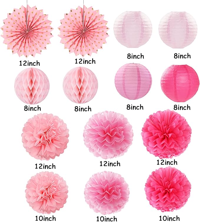 Rose Hot-Pink Party Decorations Streamers - Image 3
