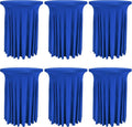 6 Pack Round Cocktail Tablecloth 32"x 43" Spandex Cocktail Table Skirt by Fivenl