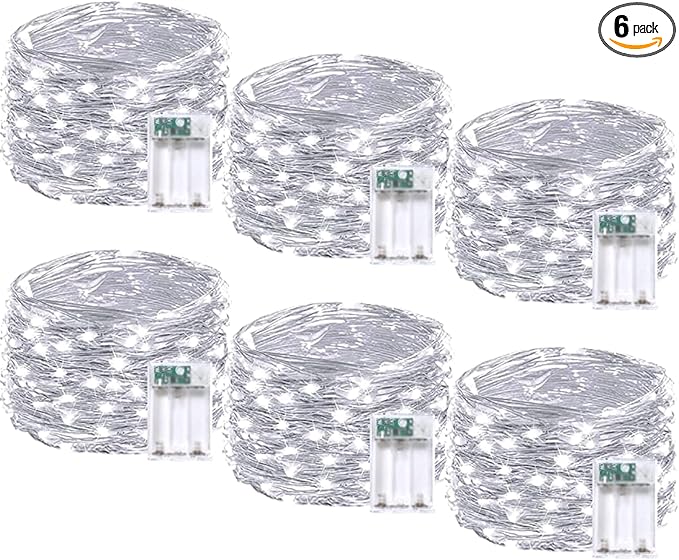 6 Pack Fairy Lights Battery Operated by BOSSERN