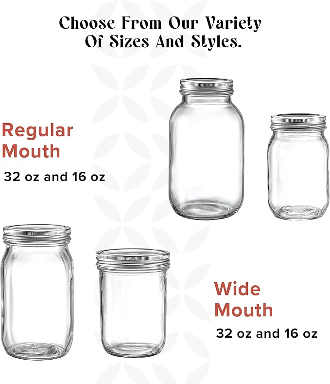 16 oz. Regular-Mouth Glass Mason Jars - Image 6