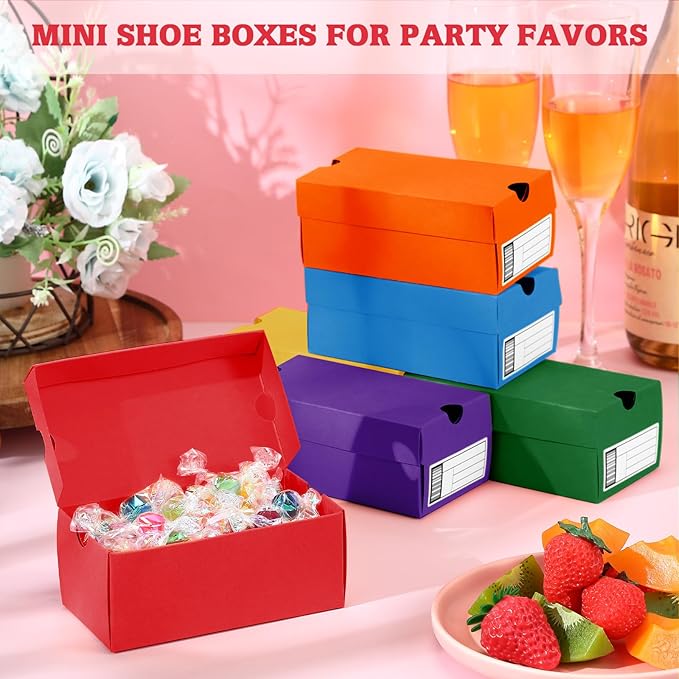 12 Sets Mini Shoe Gifts Boxes for Party Favors 4.7 x 2.5 x 2 Inch Sports Mini - Image 5