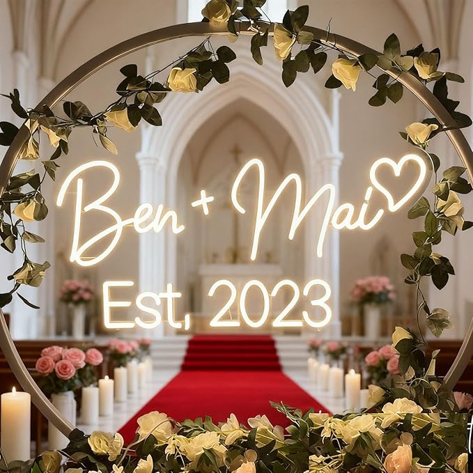 Custom Neon Sign for Wall Decor Personalized LED Neon Wedding Light Sign - Image 4