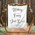 Nothing Fancy Just Love Backdrop, Custom Tapestry by DEVONDESIGN
