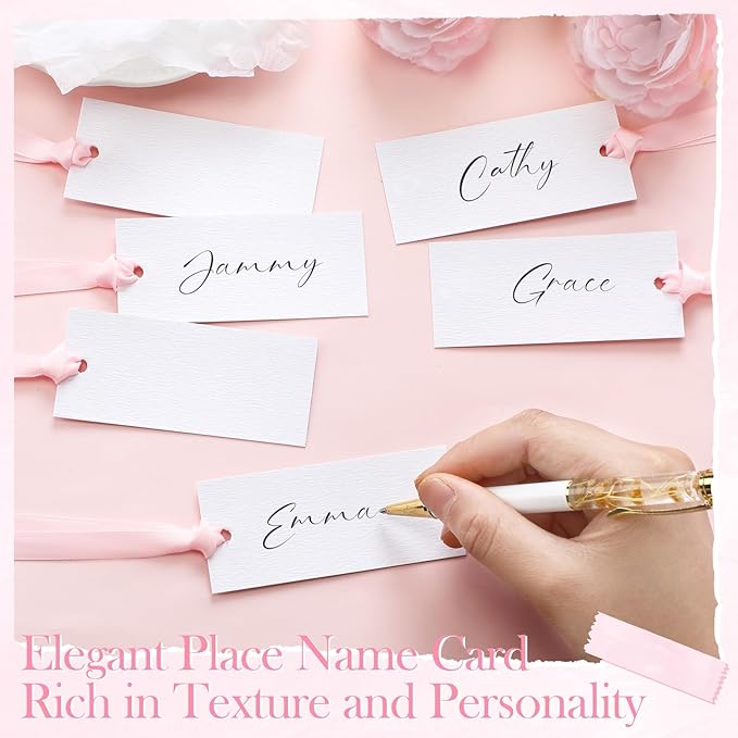 50 Pcs Name Place Cards for Table Setting Blank Wedding Place Cards - Image 4