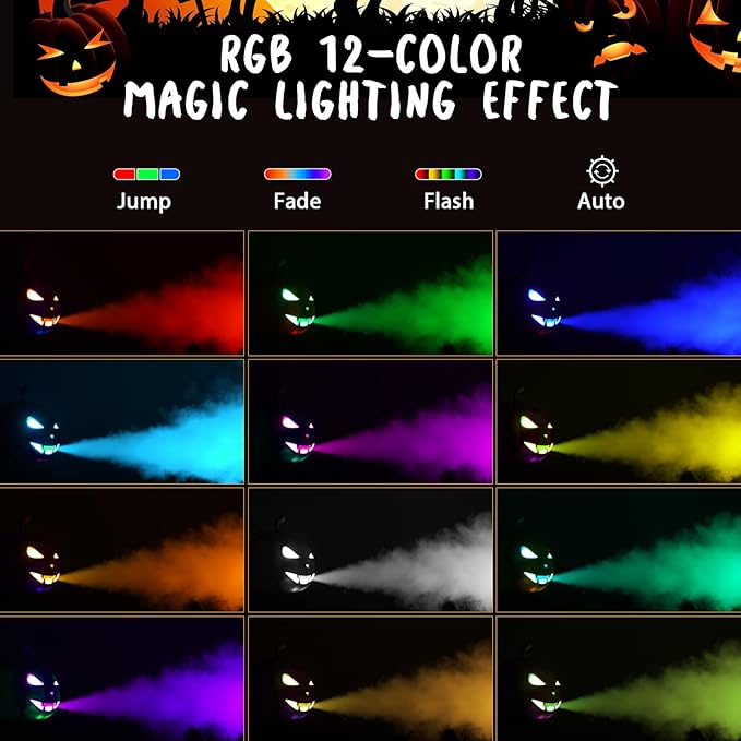 Fog Machine with LED RGB Lights, 800W Halloween Fog Machine with Remote Control - Image 3
