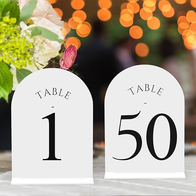 JOYIT Arch Wedding Table Numbers 1-50 by JOYIT