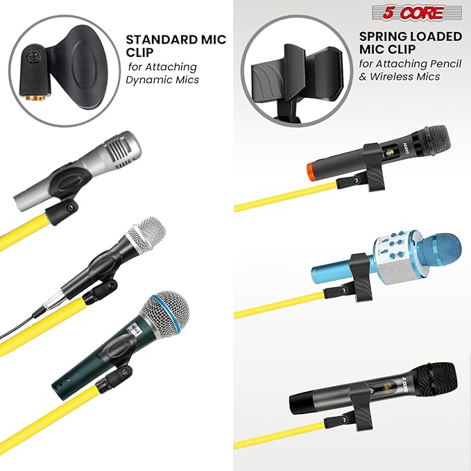 5 Core Tripod Mic Stand Floor Adjustable 18 to 72 Inches Sturdy Boom Arm Holder - Image 5