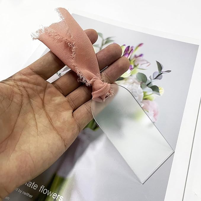 50Pcs Acrylic Place Card for Wedding Frosting Acrylic DIY Table Seating Cards - Image 9