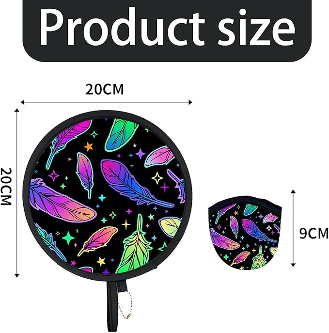 4Pcs Rave Round Foldable Hand Fan Japanese Foldable Fan Style Handheld Compact - Image 2