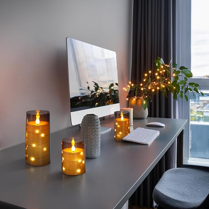 Aignis Flickering Flameless Candles Battery Operated Candles LED Candles - Image 3