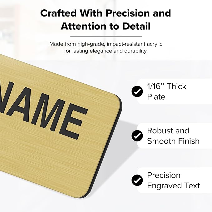 Name Tag, Magnetic Name Tags, Personalized Name Tags, 1.5 x 3 Inches, Durable - Image 3