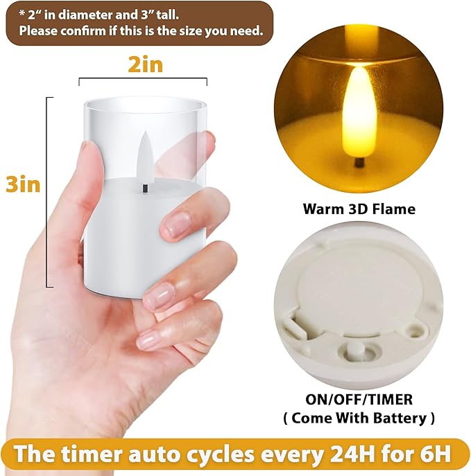 12Pack Flickering Flameless LED Candles - Image 3