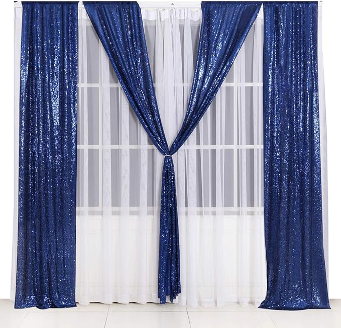 SquarePie Sequin Backdrop Non-Transparent Background Sparkly Curtain - Image 7