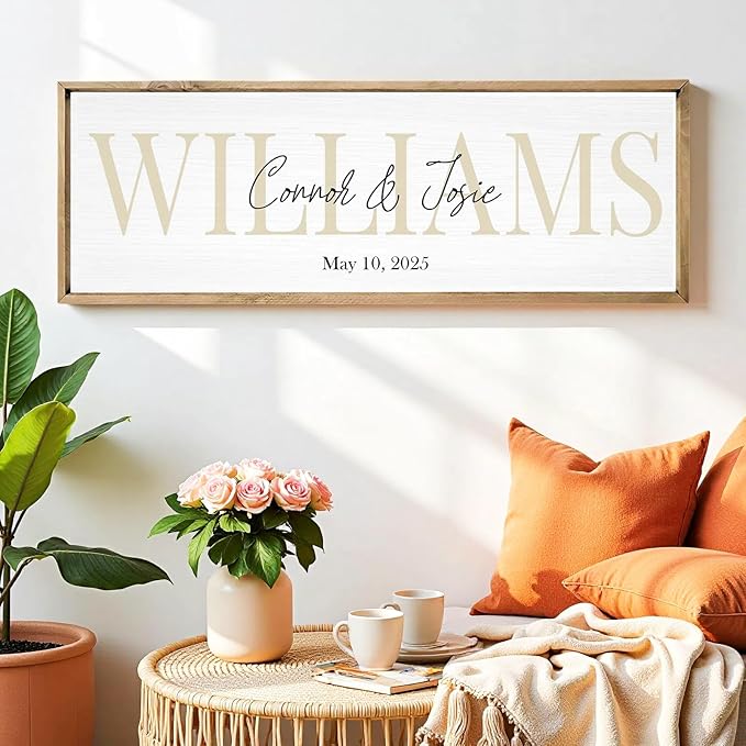 Wedding Gifts for Couples 2025, Custom Wood Sign for Bridal Shower Gift - Image 2