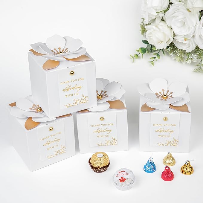 FEIYI 20 PCS White Gift Boxes, 3 In 1 Favor Boxes - Image 3