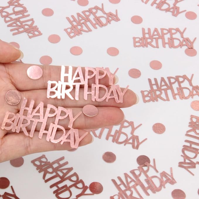Rose Gold Birthday Confetti by Blopee