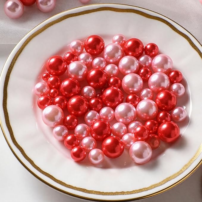 200 Pcs Vase Filler Beads Pink Pearl Beads - Image 5
