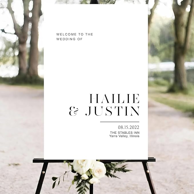 Wedding Welcome Sign, Wedding Welcome, Minimalist Welcome sign - Image 4