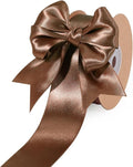 LaRibbons Brown Satin Ribbon 1 1/2 Inch 50 Yards Thin Luxury Double Faced Mocha by LaRibbons