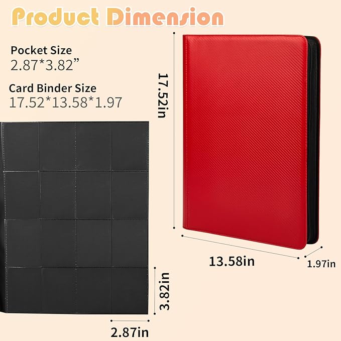 Premium 1000+ Pockets Trading Card Binder, 16-Pocket Ringless Side-Loading Album - Image 6