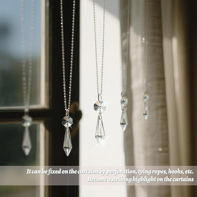 Premium Clear Crystal Glass Drops 2.4" - Image 7