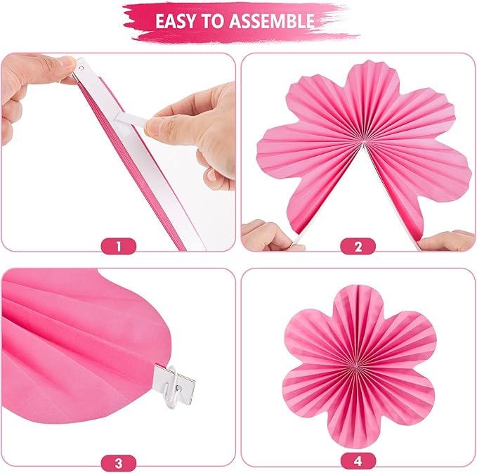 SUNBEAUTY 9 PCS Paper Flowers Decorations - Image 3