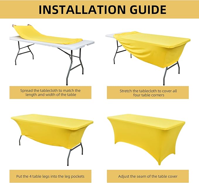 2-Pack 8ft Spandex Table Covers - Image 5