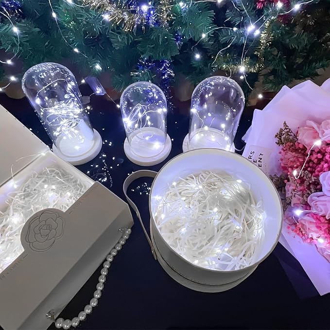 Wine Bottle Lights with Cork, 20 LEDs 6.6 Feet Silver Wire Cork Bottle Lights - Image 9