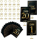 Black Gold Wedding Table Numbers 1-20 by SELANTAG