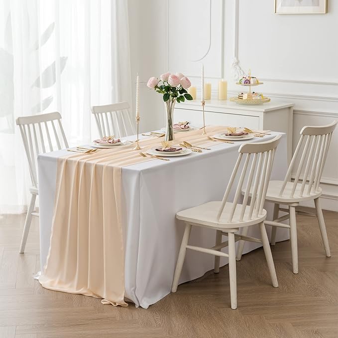 6Pack 9ft Chiffon Table Runner 14x108 Inch Sheer Romantic Table Runner - Image 7