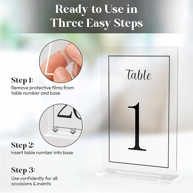 Acrylic Table Numbers 1-20 - Image 4