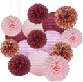 Rose-Gold Pink Burgundy Party Decorations by HongTongTong
