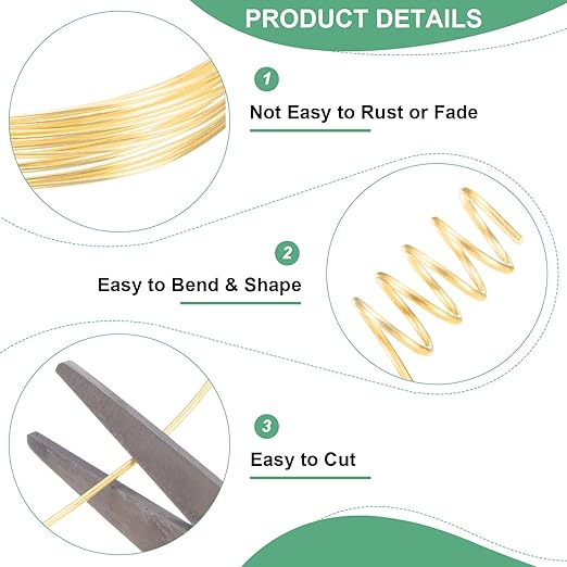 1 mm/18 Gauge Copper Wire for Jewelry Making, 5.2FT Copper Beading Craft Wire - Image 2