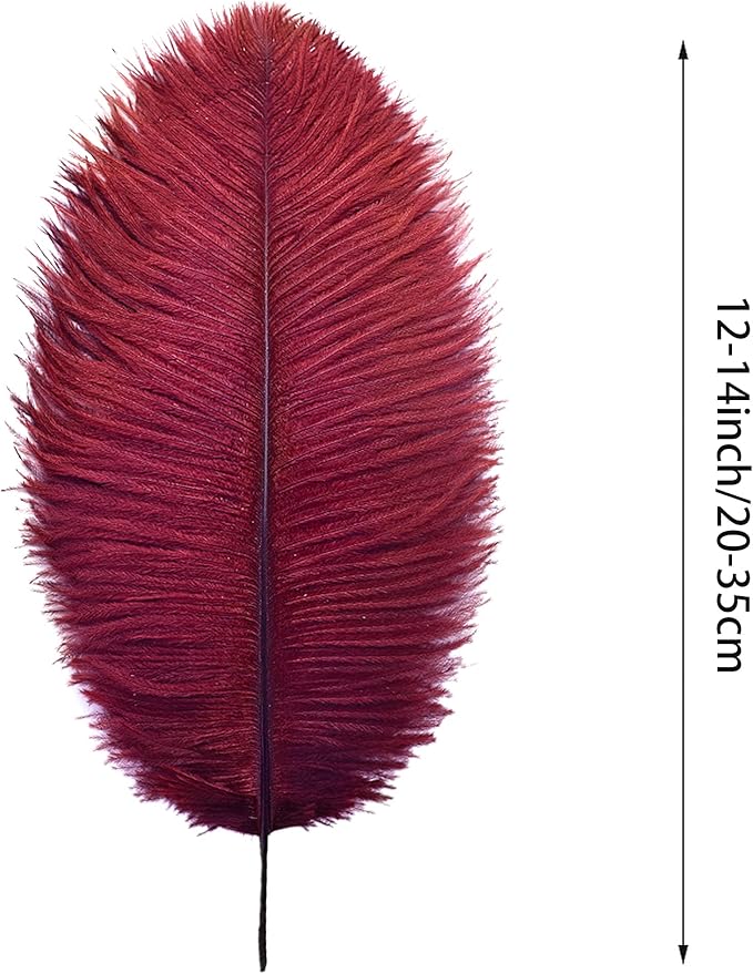 Ballinger Burgundy Ostrich Feathers Bulk - Image 4
