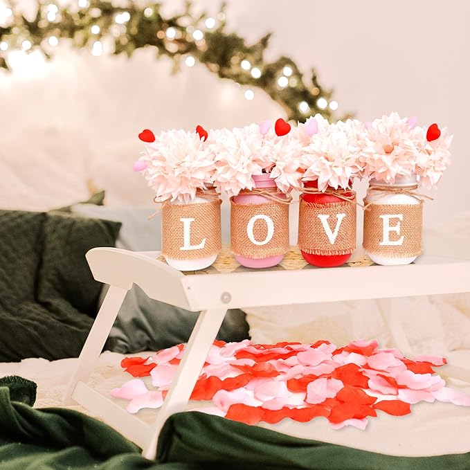 Wedding Mason Jar Centerpiece Table Decorations - Image 3