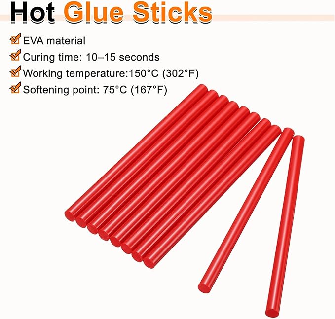HARFINGTON 10pcs Hot Glue Sticks 0.43" Dia x 5.91" Long EVA Mini Hot Melt - Image 4