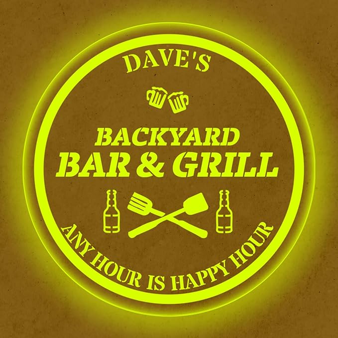 Custom Acrylic LED Bar Sign – Personalized Color Changing Wall Decor - Image 2