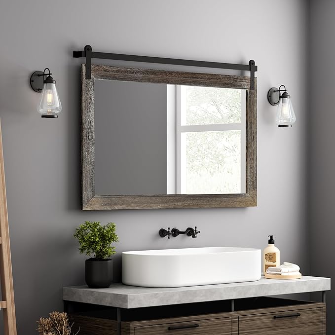 COGOOD Farmhouse Barn Door Mirror by COGOOD