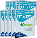 10Packs Magnetic Sign Holder, 11x17 Self Adhesive Display Frame by VAIIGO