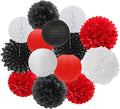 Black White-Red Party-Decorations Streamers Lanterns by OURUOLA