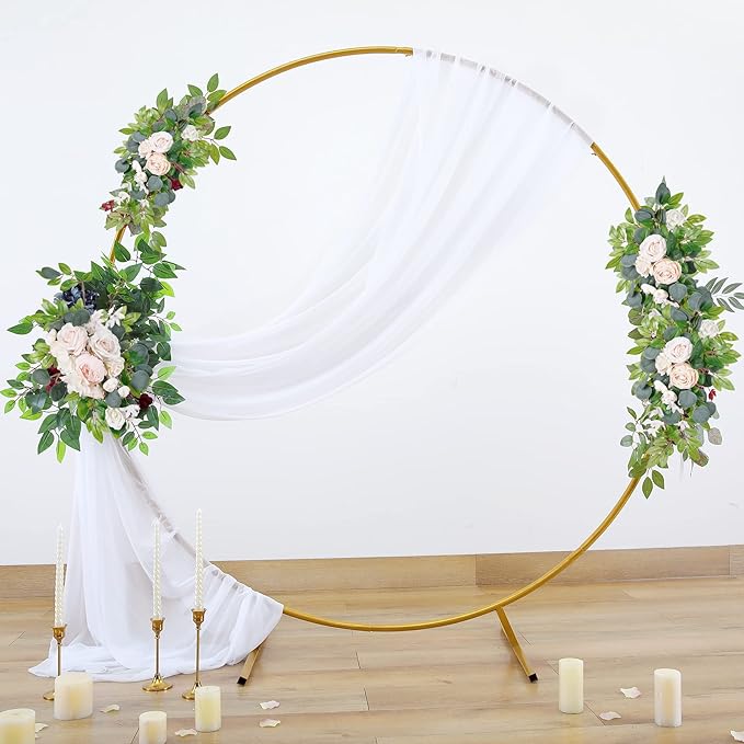 Wedding Arch Draping Fabric White Arch Drapes Sheer Backdrop Curtain - Image 8